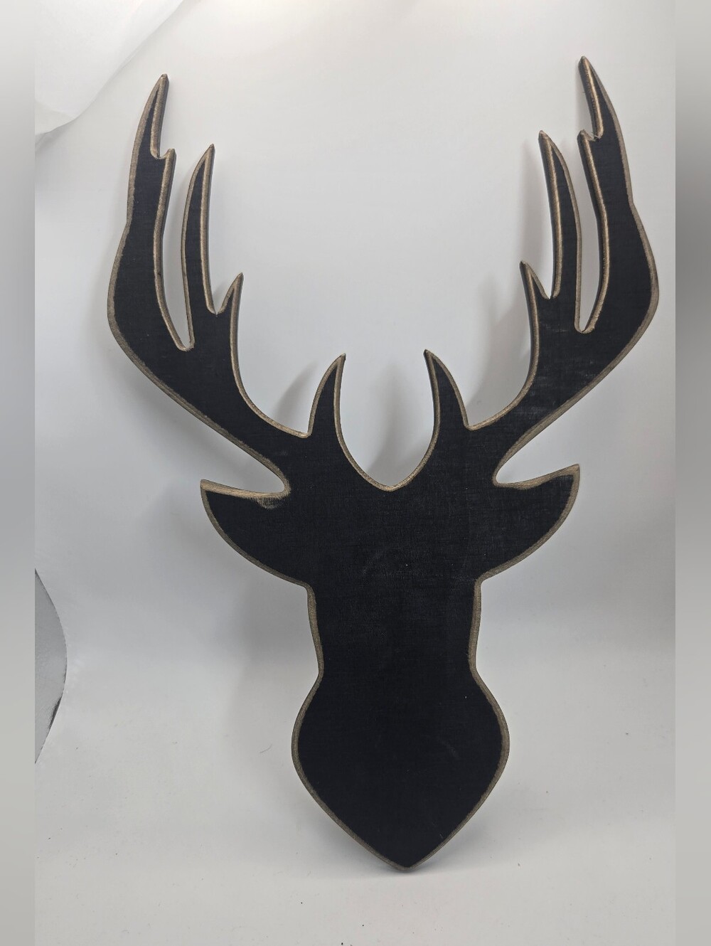 New! Wooden Buck Silhouette Wall Decor Light Weight